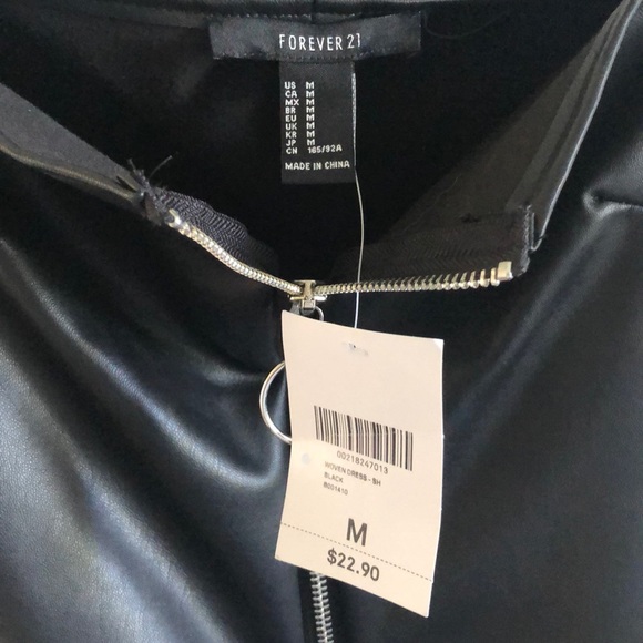 Faux-leather zip minidress - Picture 2 of 3